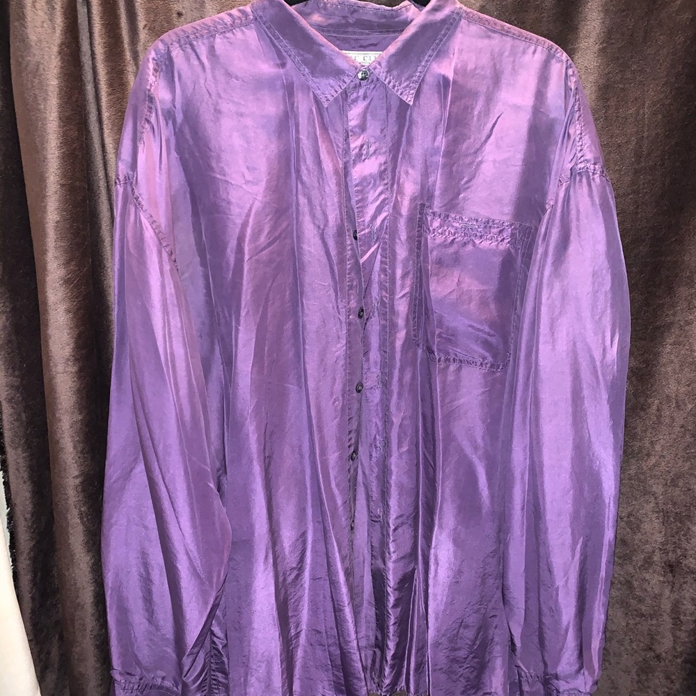 100% silk dress shirt